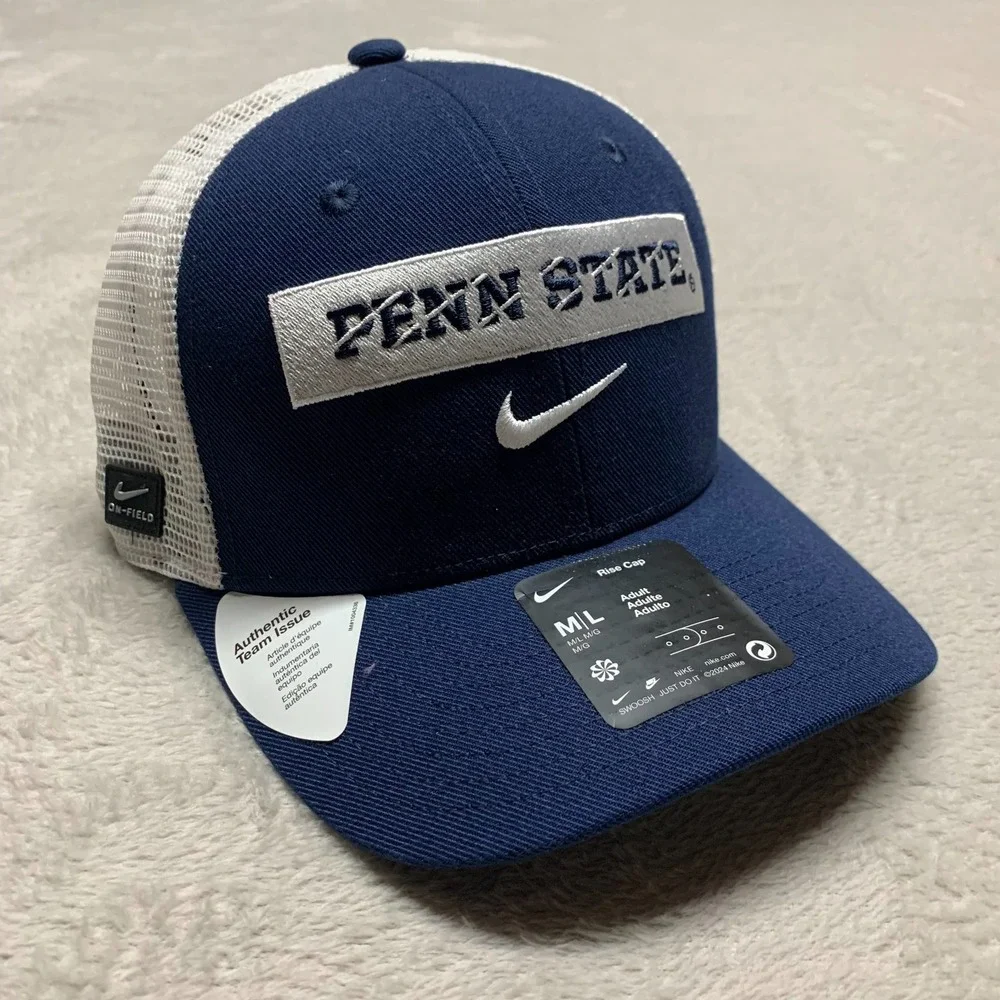 NWT Nike Engineered On Field Penn State Nittany Lions Rise Snap Back Cap M/L Hat